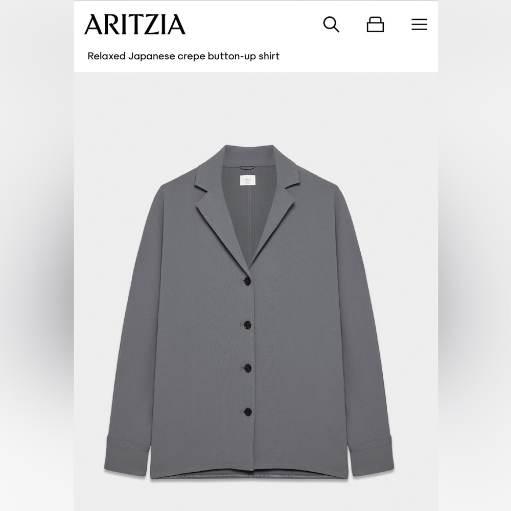 Wilfred Charcoal Button Up